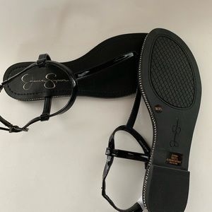 Thing patent leather sandals